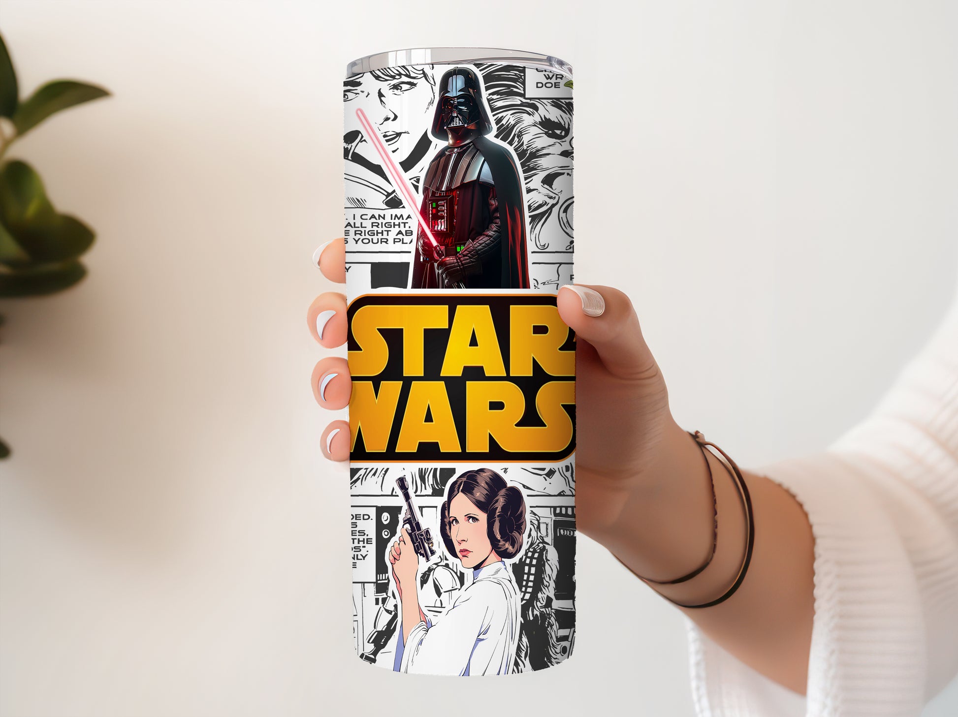 Star Wars Tumbler, Baby Yoda, Darth Vader, Chewbacca 20oz Travel Cup