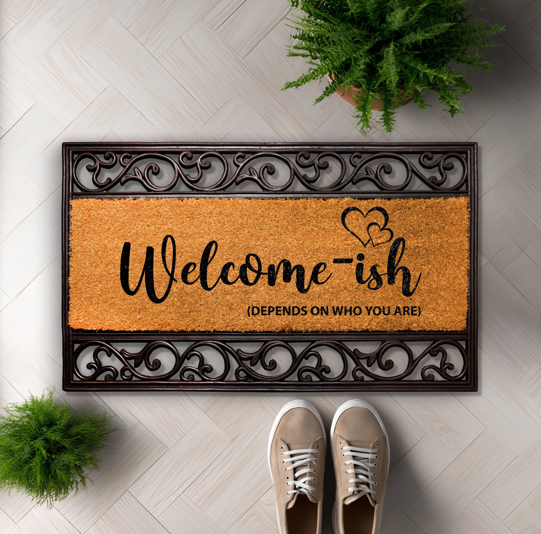 Welcome-ish, Sarcastic Doormat: Funny Farmhouse Style, Perfect New Home Gift!