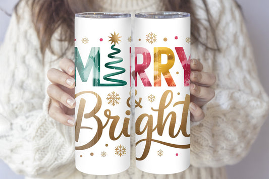 Vibrant & Festive Stainless Steel Holiday Tumbler, Funny Christmas Cup