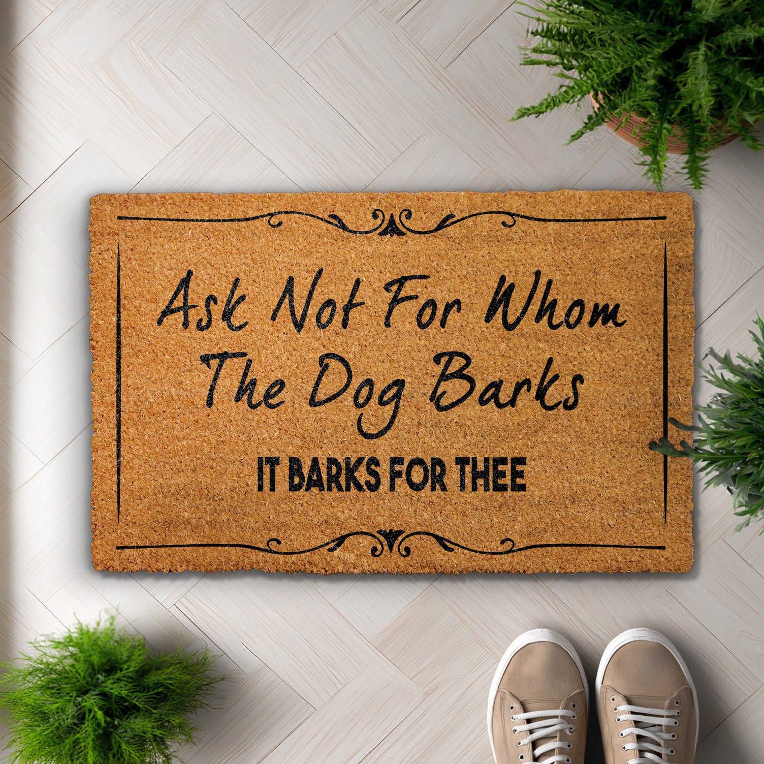 It Barks For Thee Welcome Mat, Funny Dog Lover Gift
