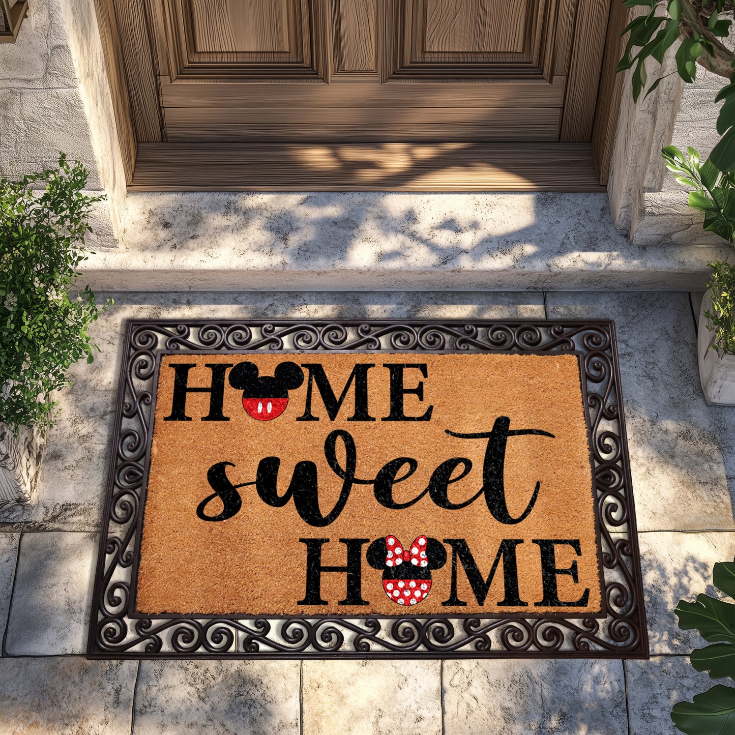 Home Sweet Home: Mickey And Minnie Doormat, Ideal Housewarming Gift