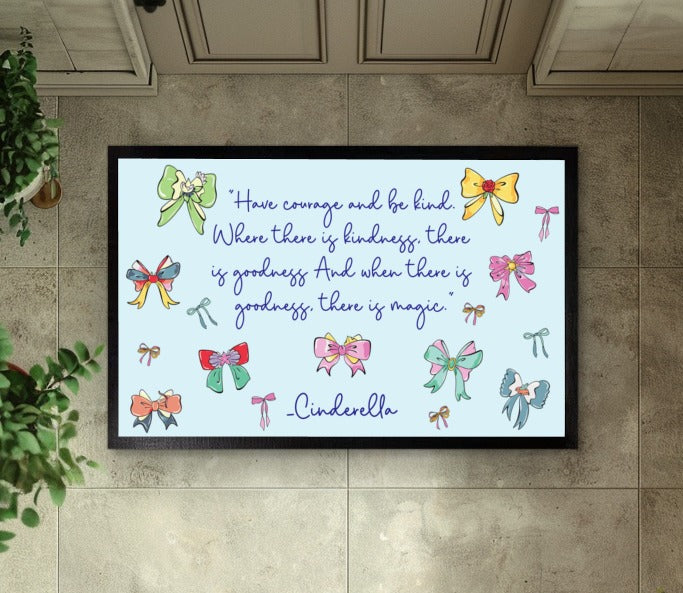 Cute coquette bows doormat, Princess room décor, Inspirational welcome mat