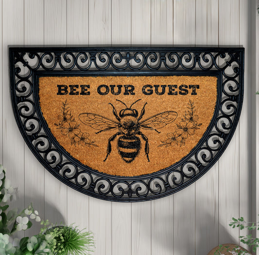 Welcome guests with our Bee Happy Doormat, Bumblebee Housewarming Gift