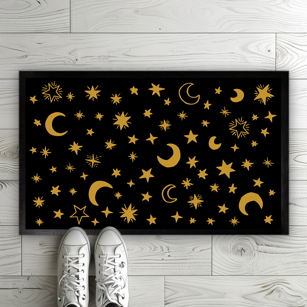 Starry Night Welcome Mat, Astrology Front Porch Decor, Housewarming Gift