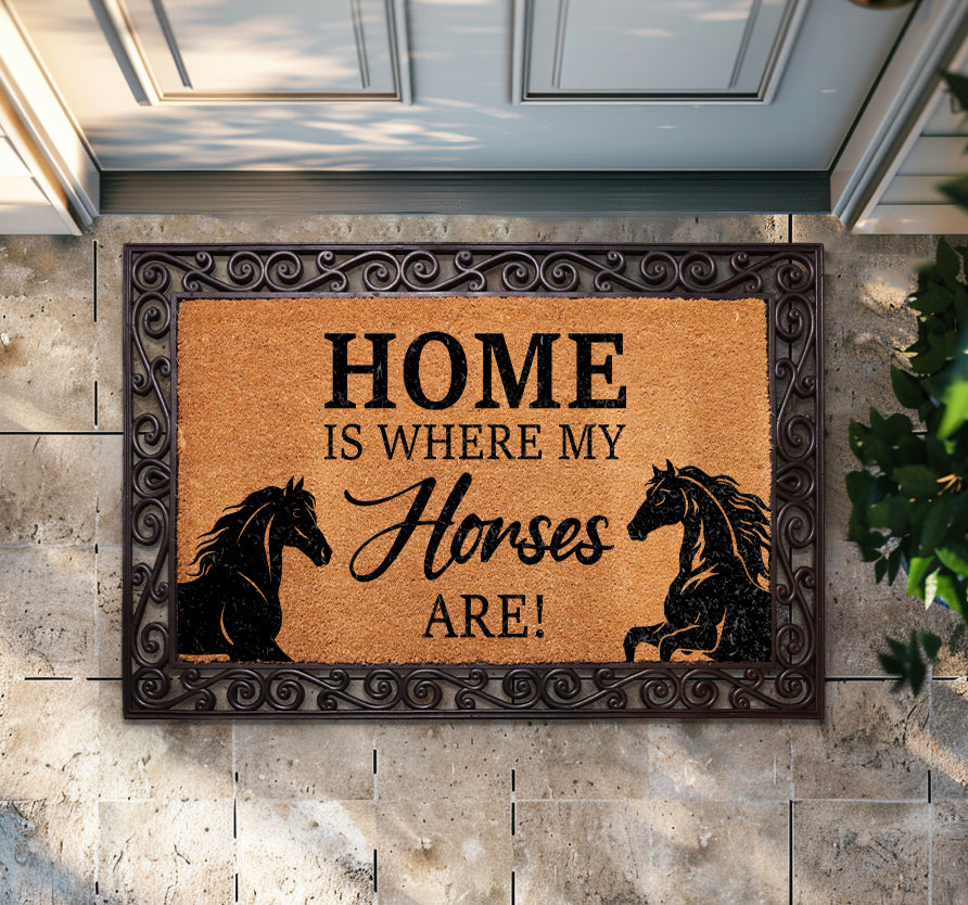 Horse Lover's Welcome Mat: Equestrian Charm for Your Home