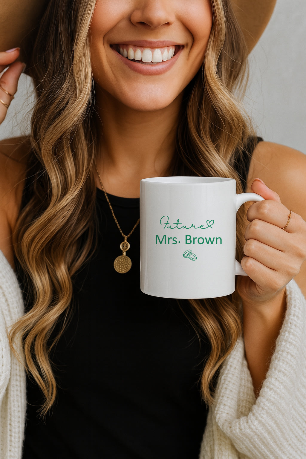 Personalized Fiancée & Future Wife Ceramic Mug Set for Engagement