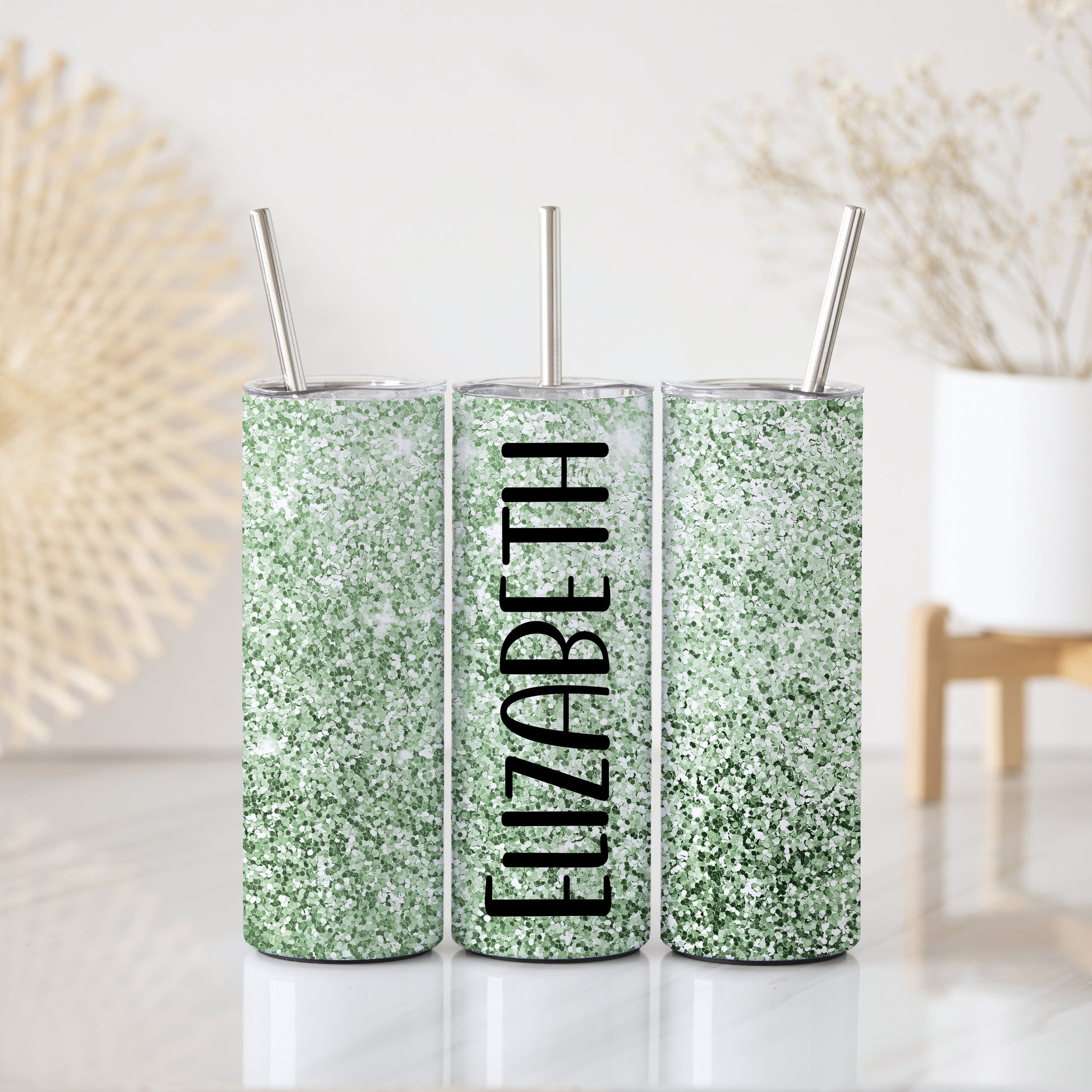 Personalized Glitter Tumbler, Vibrant Bachelorette Party Drinkware, Matching Girls Trip Gift