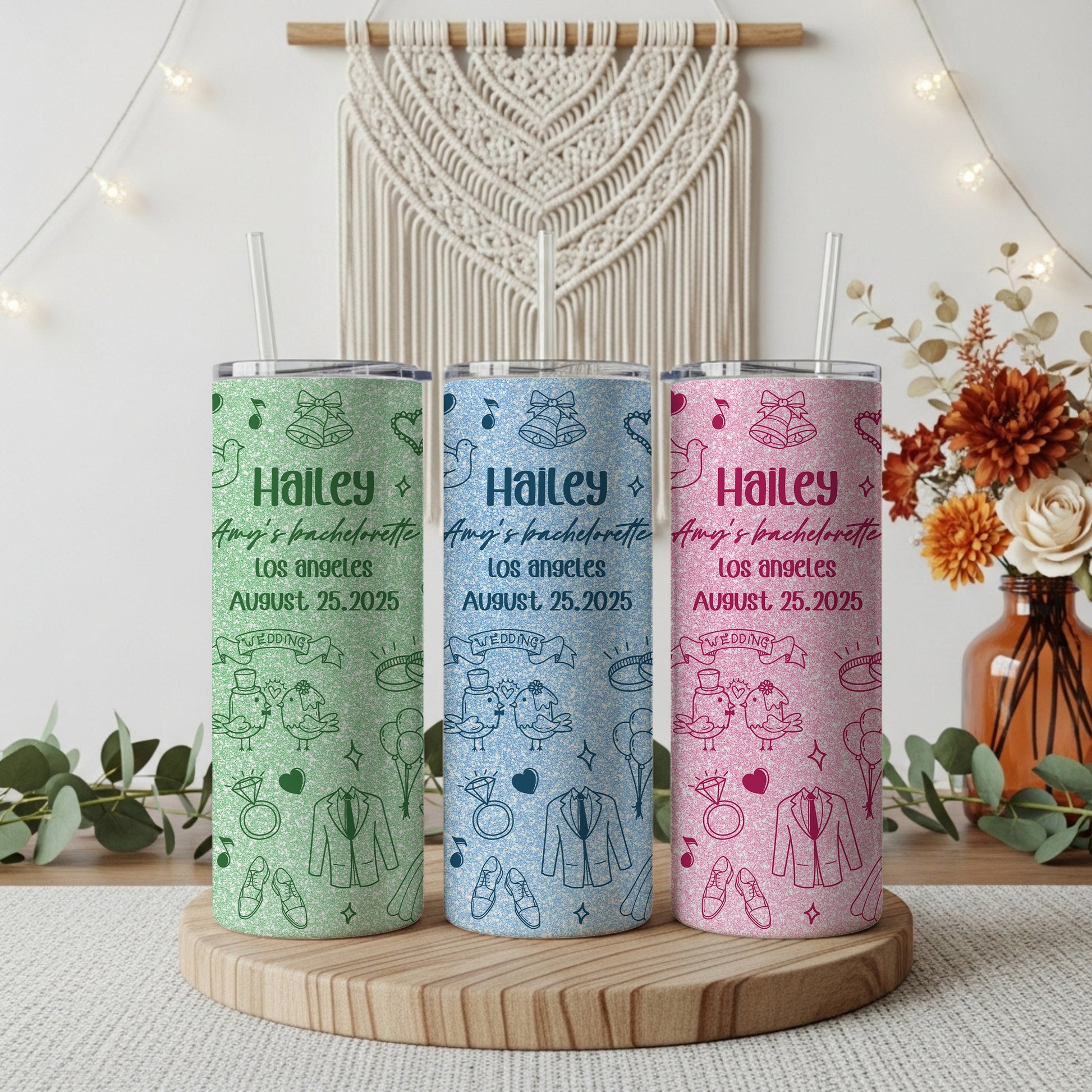 Personalized Bachelorette Tumbler, Bridal Party Keepsake, Bach Night Drinkware