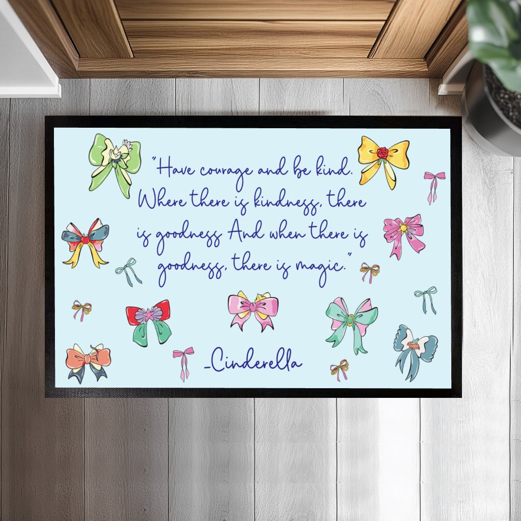 Cute coquette bows doormat, Princess room décor, Inspirational welcome mat
