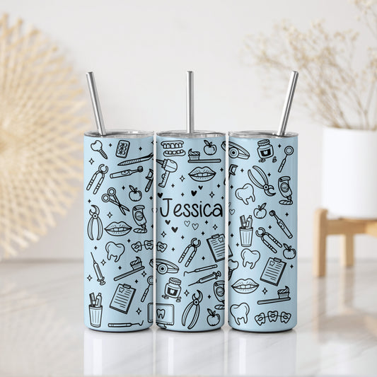 Dentist's Custom Stainless Steel Tumbler, Dental Assistant Graduation Gift