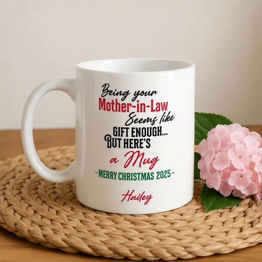 Funny Mother in Law Christmas Mug | Personalized Holiday Gift