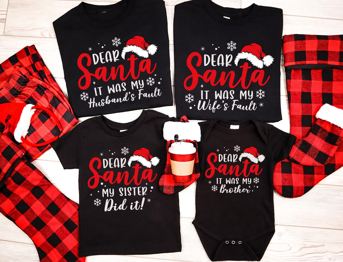 Dear Santa Shirts, Xmas Quotes Family Sweatshirt, Christmas Group Matching Tee
