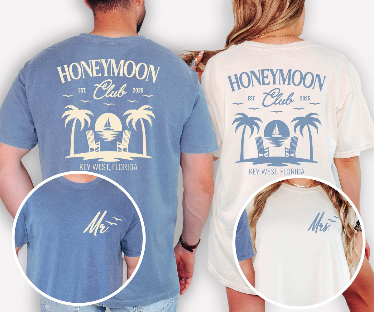 Honeymoon Comfort Colors® Shirt, Mrs. Honeymoon Trip Tee, Honeymoon Weekend Shirt, Custom Honeymoon Trip Tee, Newlywed Trip T-Shirt