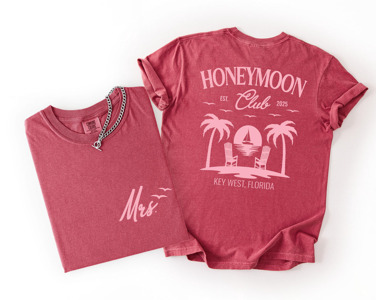 Honeymoon Comfort Colors® Shirt, Mrs. Honeymoon Trip Tee, Honeymoon Weekend Shirt, Custom Honeymoon Trip Tee, Newlywed Trip T-Shirt