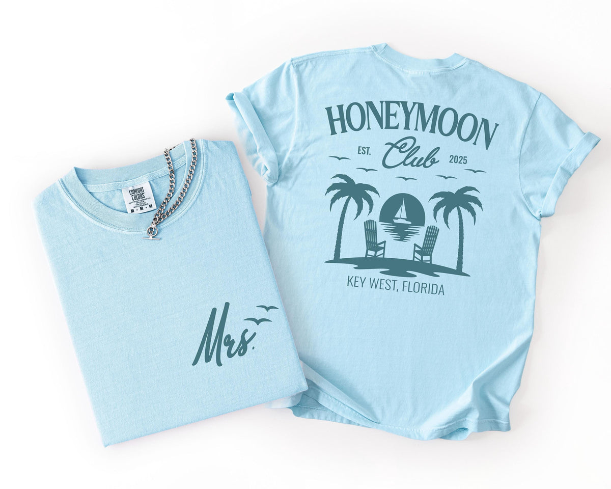 Honeymoon Comfort Colors® Shirt, Mrs. Honeymoon Trip Tee, Honeymoon Weekend Shirt, Custom Honeymoon Trip Tee, Newlywed Trip T-Shirt