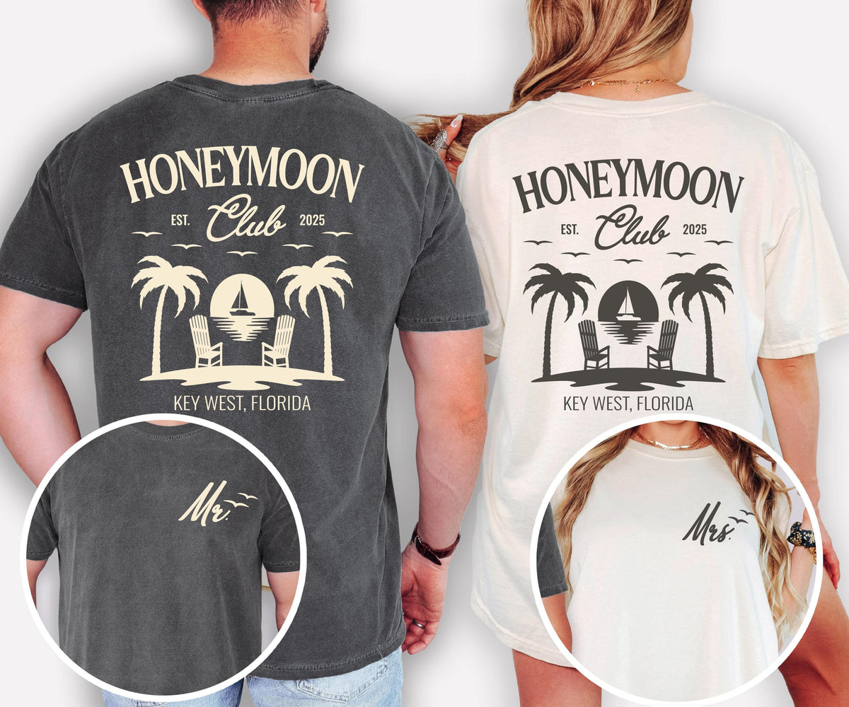Honeymoon Comfort Colors® Shirt, Mrs. Honeymoon Trip Tee, Honeymoon Weekend Shirt, Custom Honeymoon Trip Tee, Newlywed Trip T-Shirt