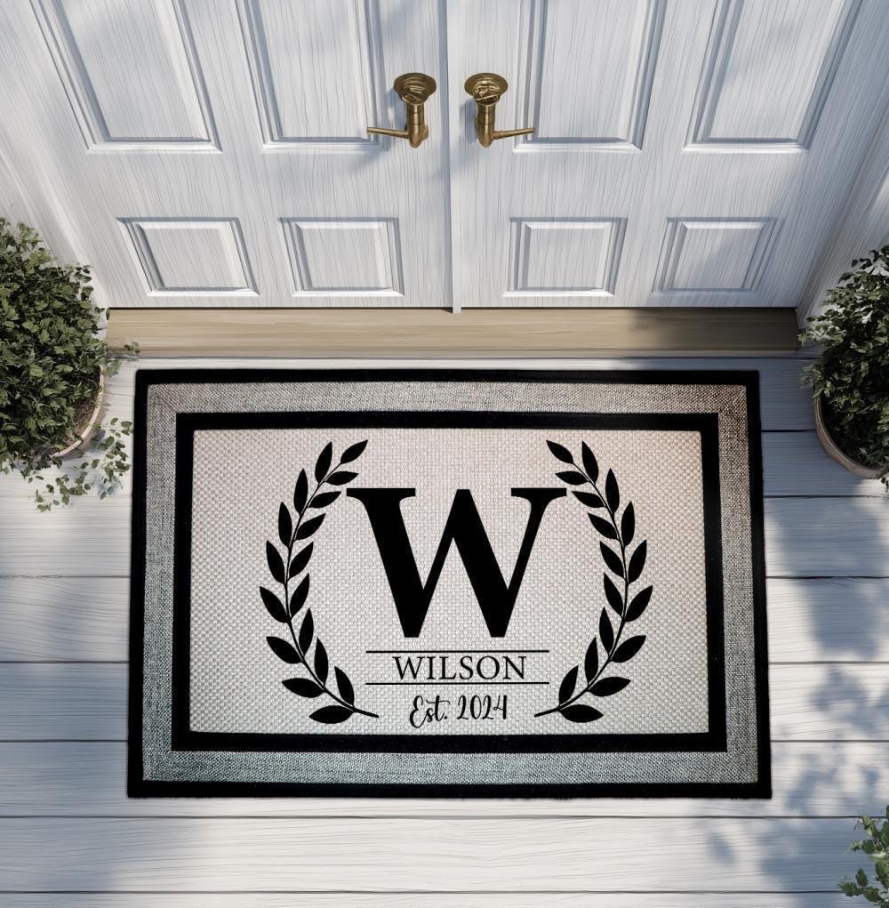 Custom Welcome Doormat, Personalized Front Door mat, Family Name Mat, New Home Porch Decor