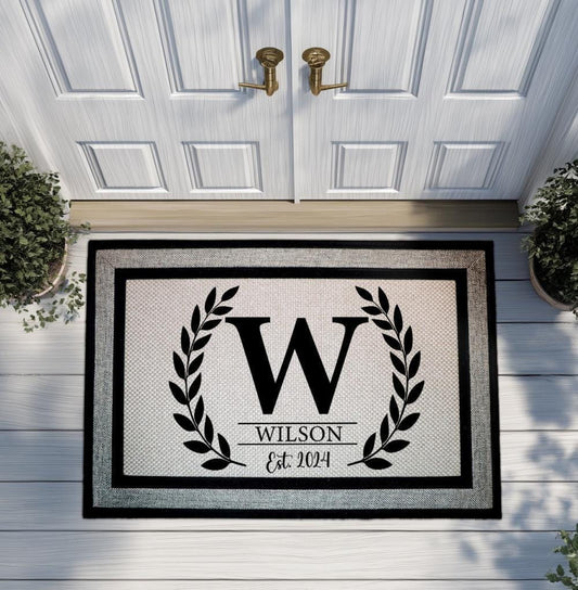 Custom Welcome Doormat, Personalized Front Door mat, Family Name Mat, New Home Porch Decor
