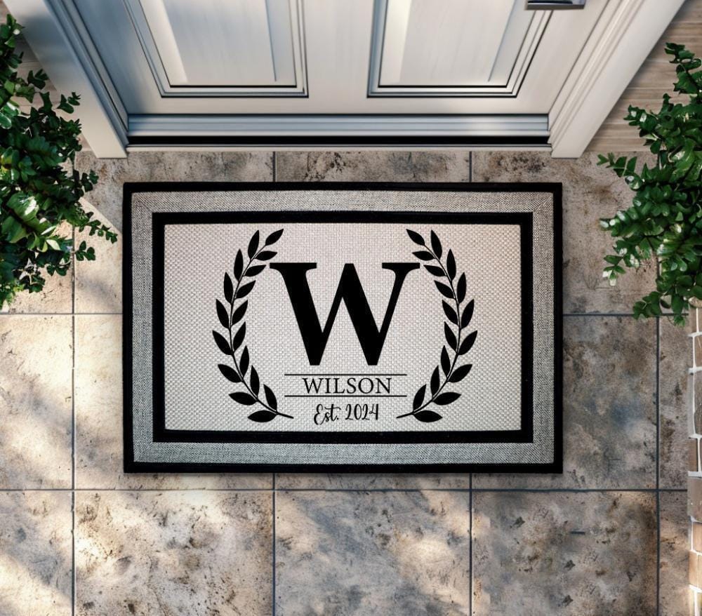 Custom Welcome Doormat, Personalized Front Door mat, Family Name Mat, New Home Porch Decor