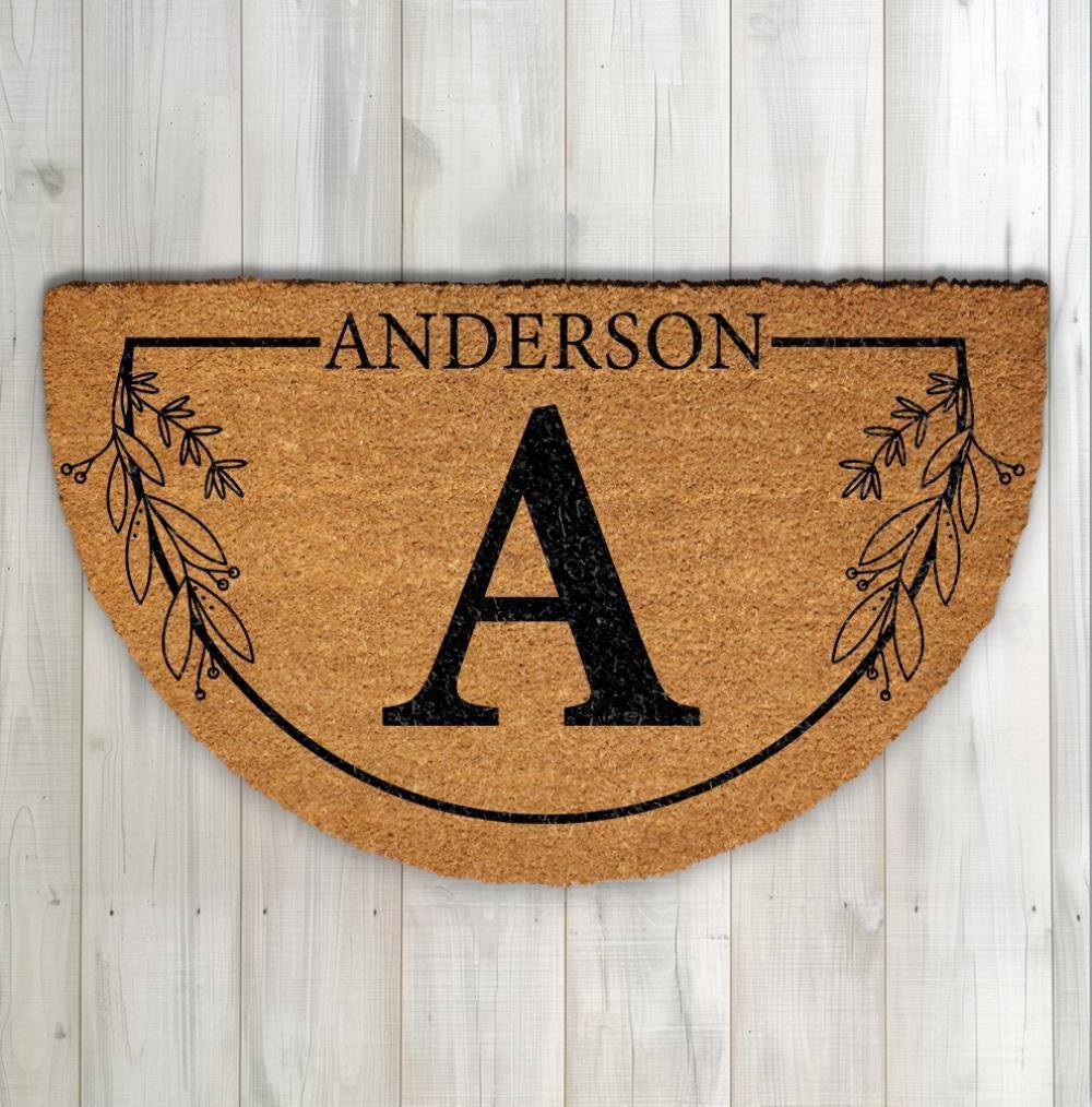 Personalized Coco Doormat, Custom Initial Door Mat, Family Name Mat, Last Name Coir Mat