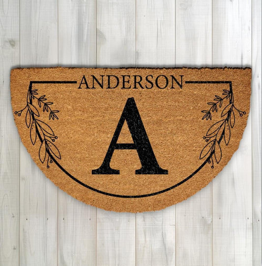 Personalized Coco Doormat, Custom Initial Door Mat, Family Name Mat, Last Name Coir Mat