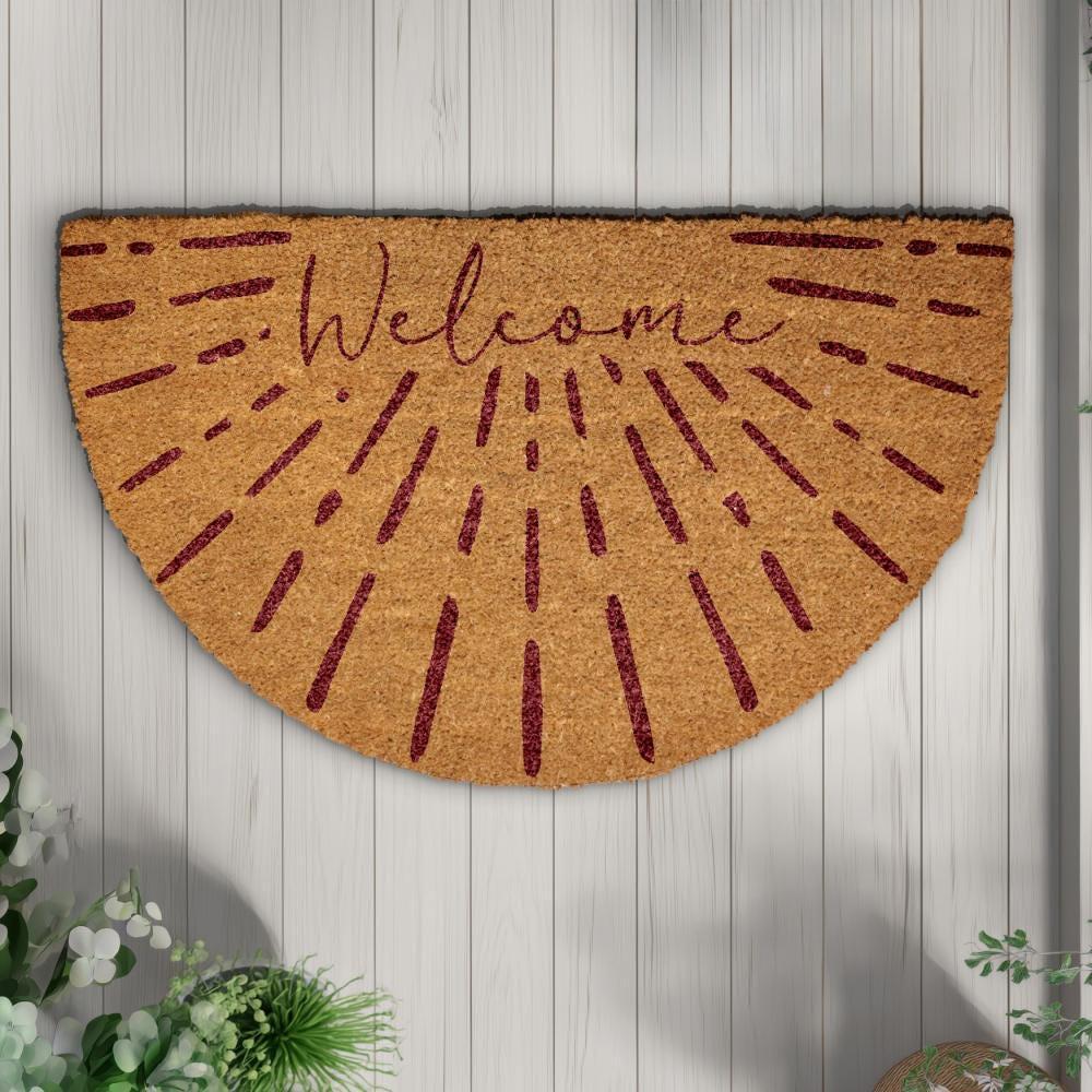 Sunburst Welcome Mat, Mid-Century Modern Doormat, Sun Ray Design Home Decor