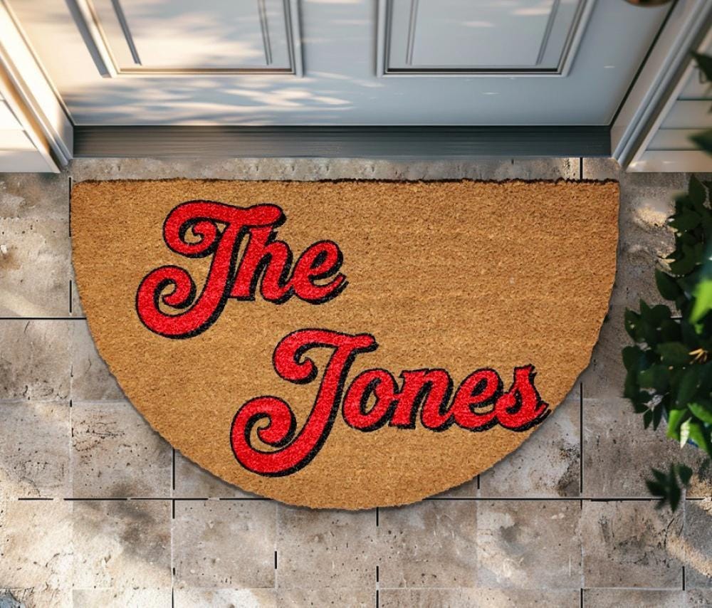Custom Family Name DoorMat, Personalized Housewarming Gift, Funny New Home Decor