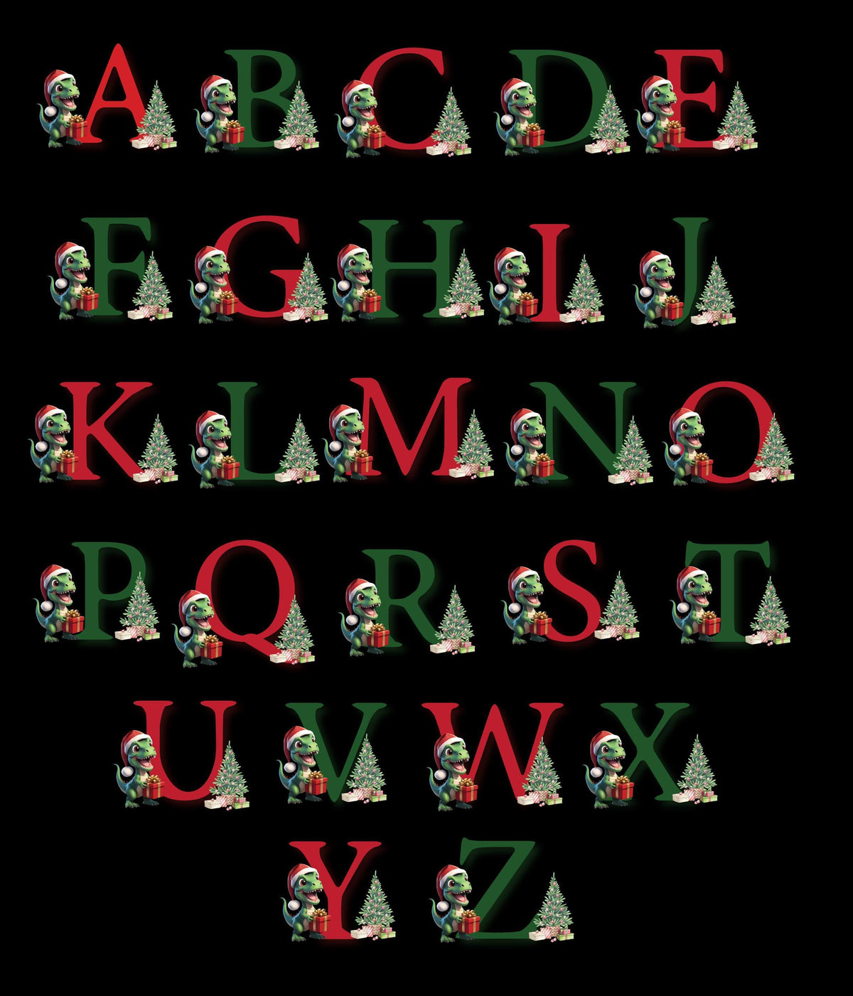 Custom Name And Initial Christmas Ornament, Santa Dinosaur Design Xmas Ceramic Keepsake