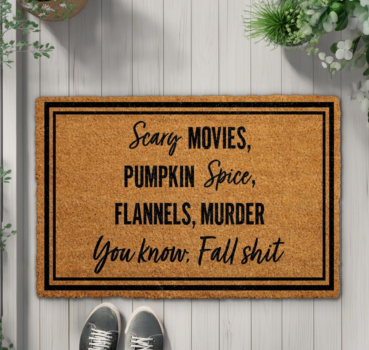 You Know Fall Shit Doormat, Fall Theme Home Decor, Funny Halloween Welcome Mat