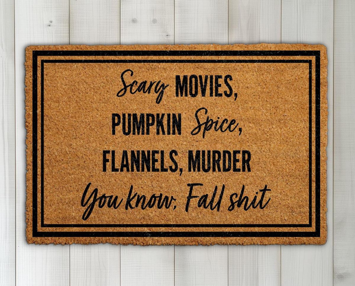You Know Fall Shit Doormat, Fall Theme Home Decor, Funny Halloween Welcome Mat