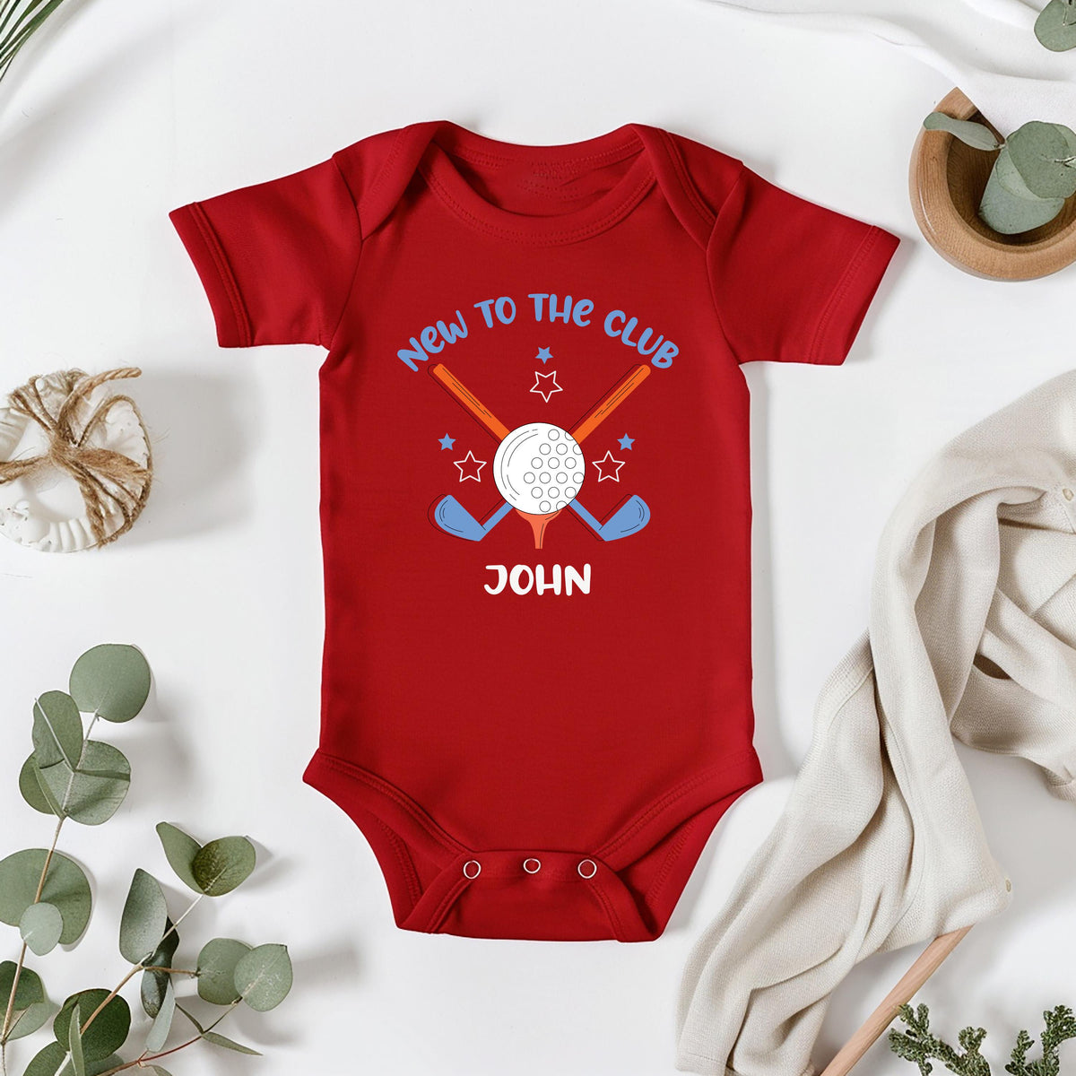 Golf Baby Bodysuit, Custom Baby Gift for Dad, New to the Club Bodysuit, Cute Baby Outfit, Golf Themed Baby ShowerBodysuit