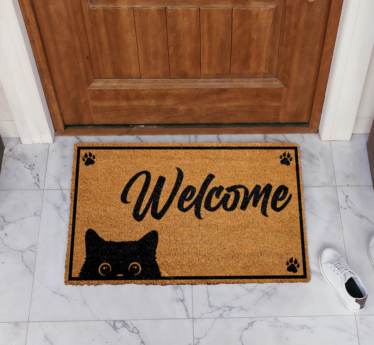 Cat Doormat, Funny Cat Welcome Mat, Peeking Cat Lover Home Decor, Cute Housewarming Gift