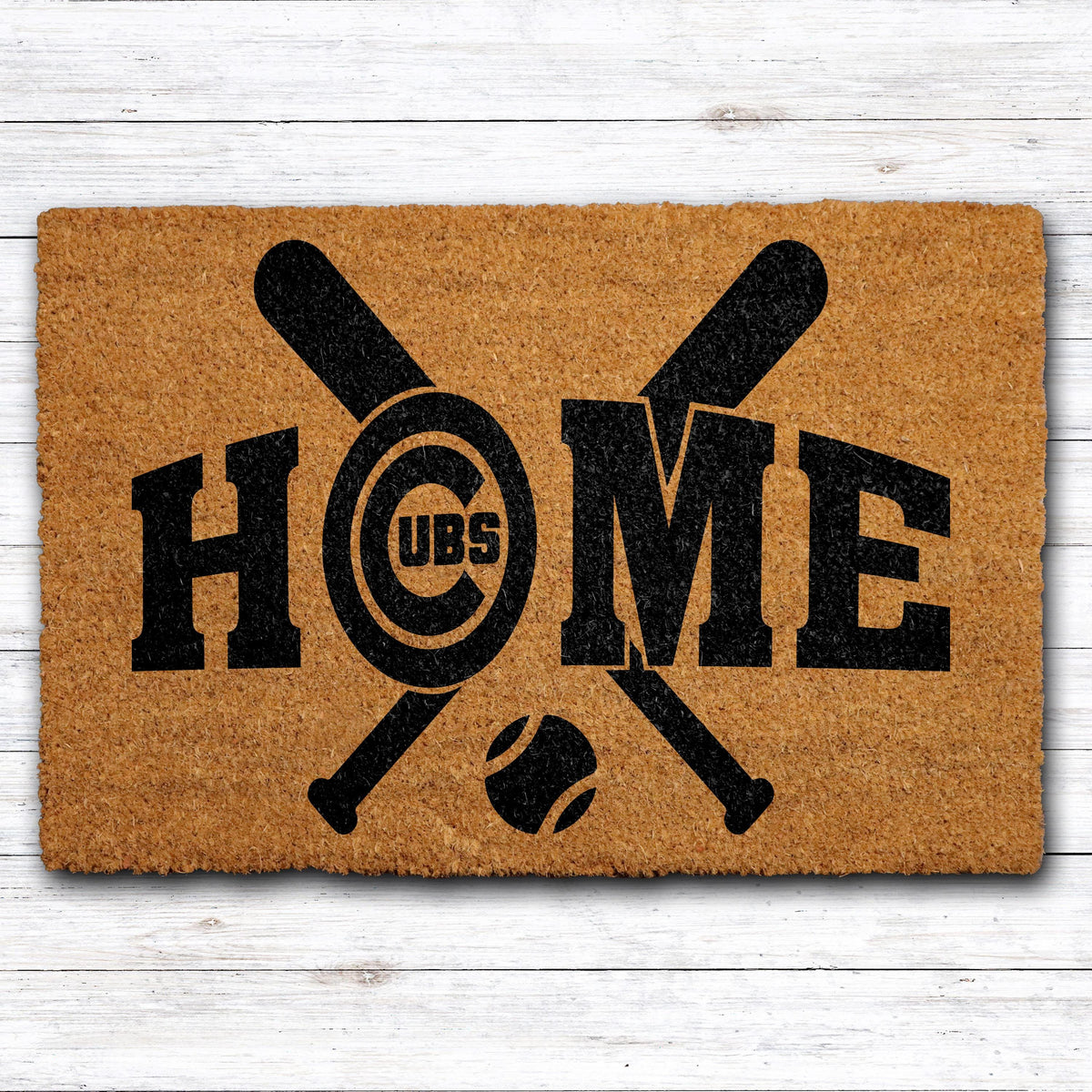 Baseball Bats & Ball Doormat, Baseball Home Welcome Mat