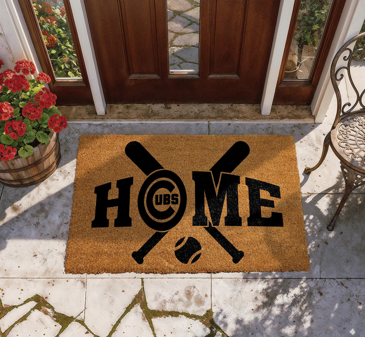 Baseball Bats & Ball Doormat, Baseball Home Welcome Mat