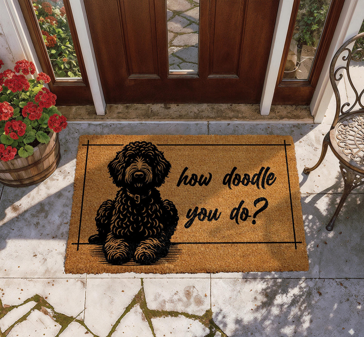 How Doodle You Do Doormat, Labradoodle Welcome Mat, Goldendoodle Home Decor