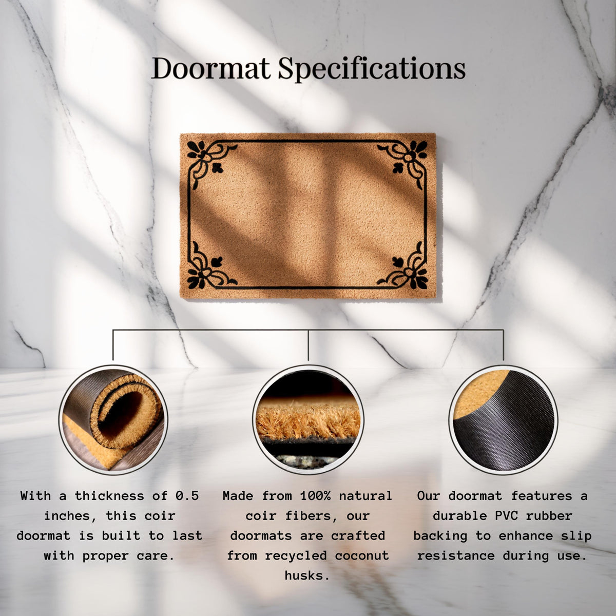 Arrivals & Departures Doormat, Flight Attendant Welcome Mat, Funny Airplane Home Decor