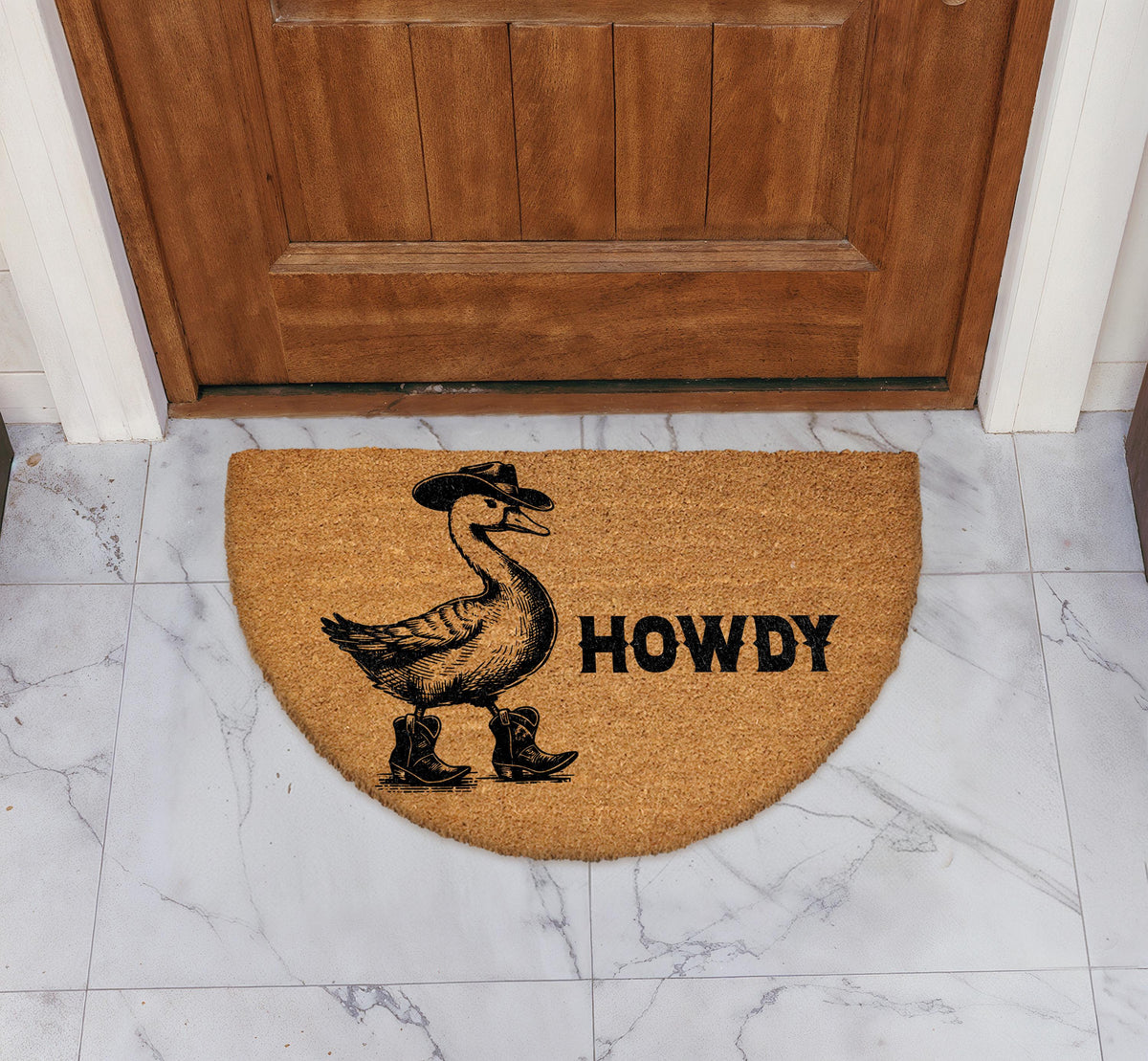 Howdy Cowboy Animal Doormat, Funny Western Welcome Mat