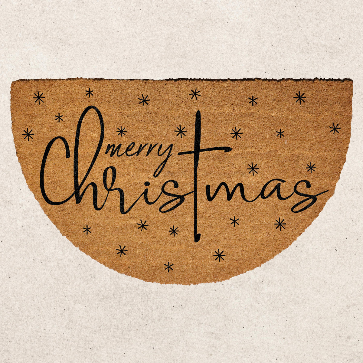 Merry Christmas Wecome Mat, Winter Home Entrance Decor, Snowflakes Festive Doormat