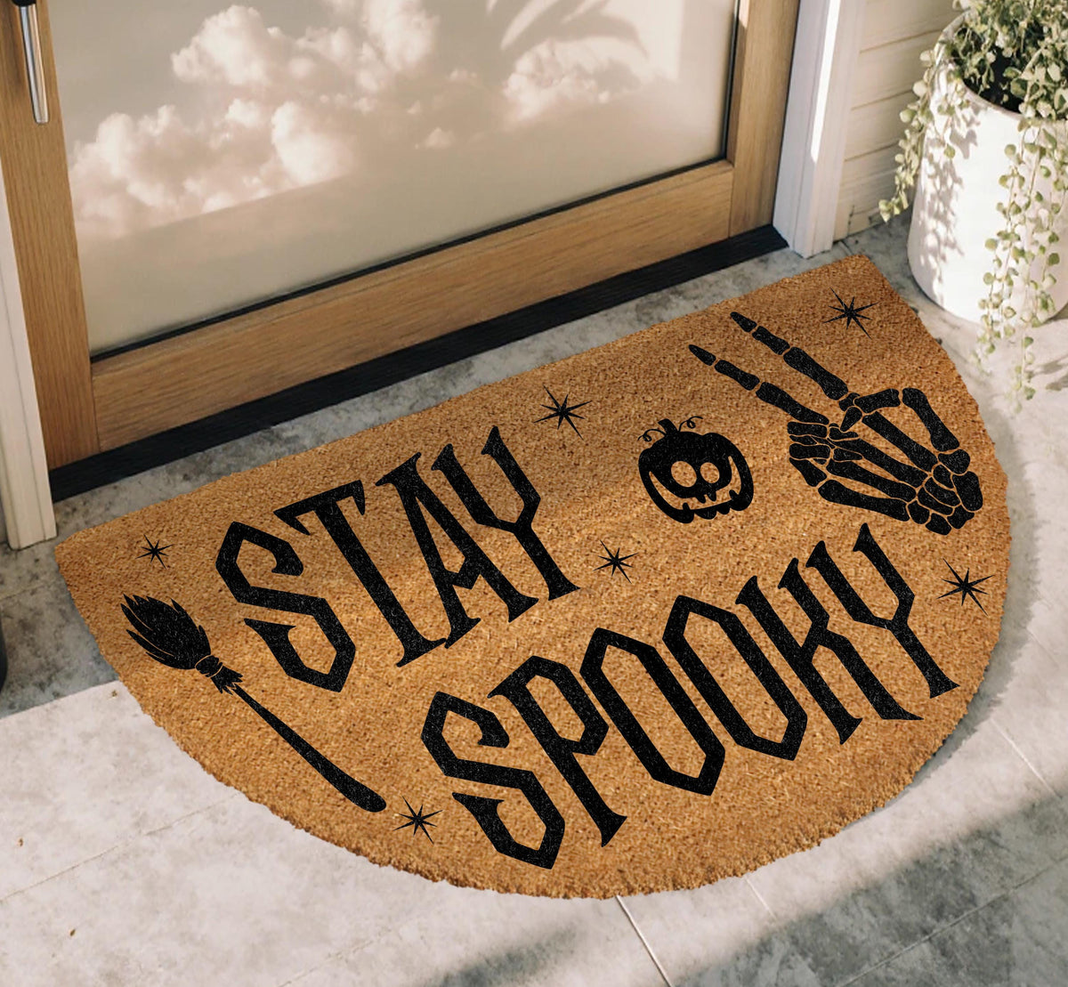 Stay Spooky Doormat, Halloween Welcome Mat, Spooky Season Home Decor Floor Mat