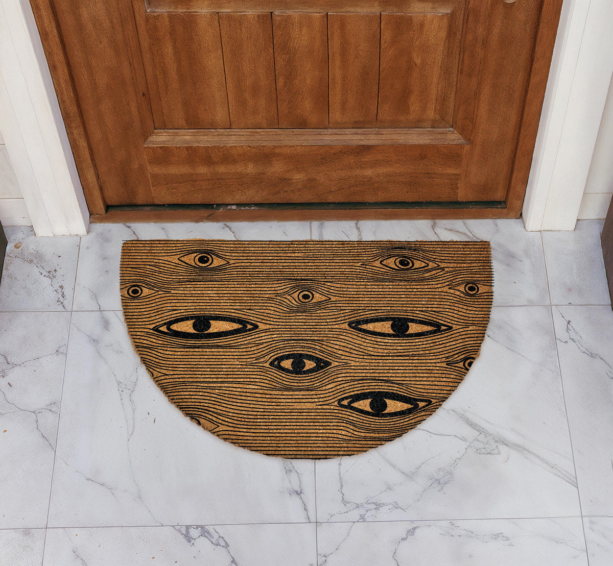 Mystical Eyes Doormat, All Seeing Eye Welcome Mat, Abstract Eye Front Porch Decor