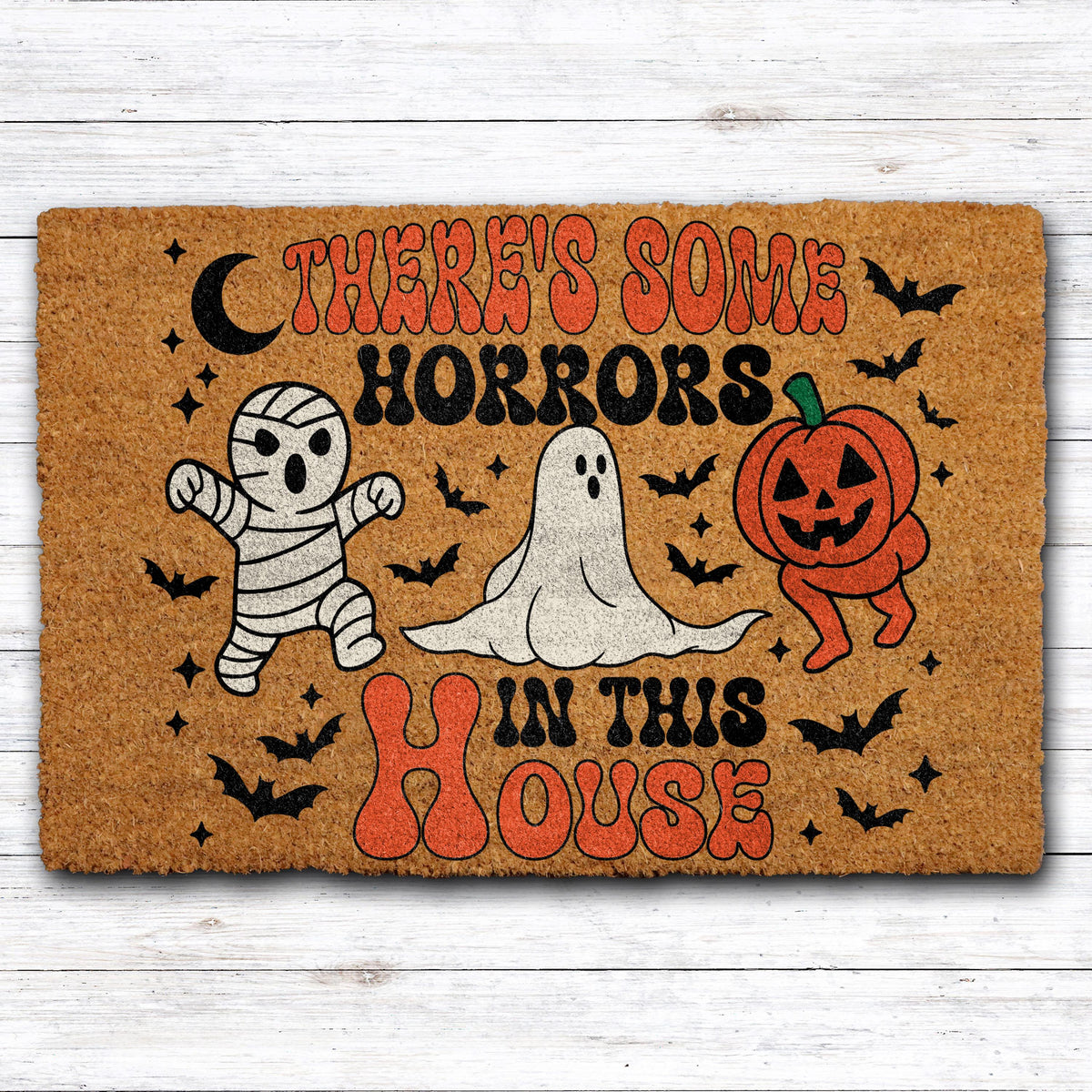 There's Some Horrors in This House Doormat, Funny Halloween Welcome Mat
