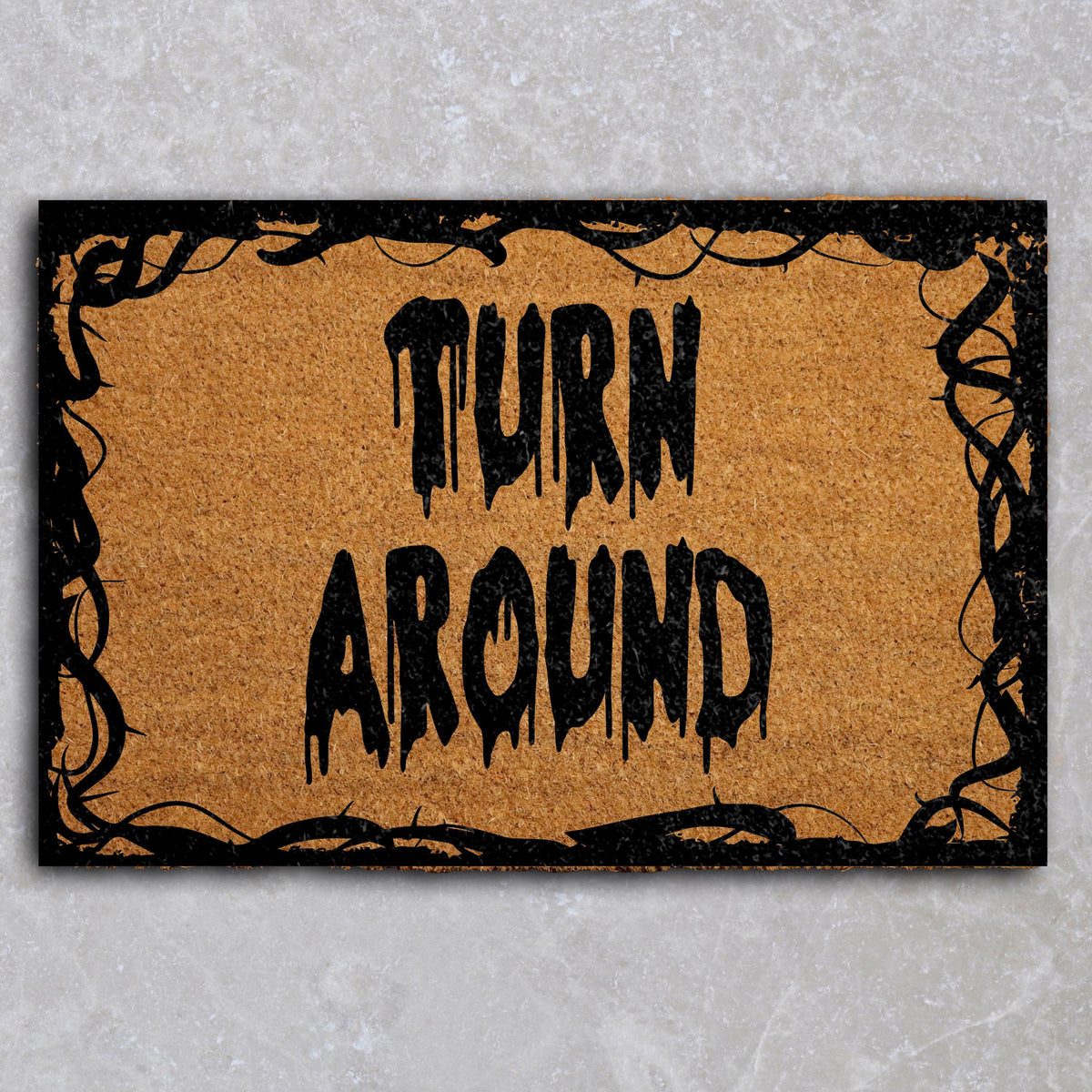 Turn Around Doormat, Halloween Welcome Mat, Horror Movie Home Entrance Decor
