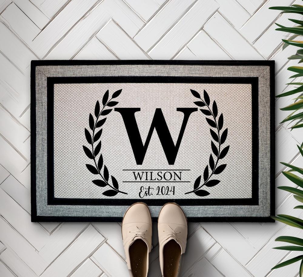 Custom Welcome Doormat, Personalized Front Door mat, Family Name Mat, New Home Porch Decor