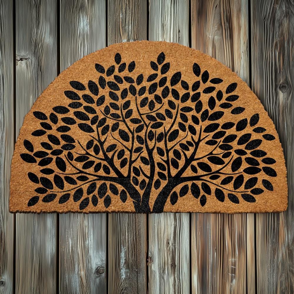Tree of Life Doormat, Spiritual Door Mat, Meaningful Coco Fiber Mat, Nature Inspired Coir Mat