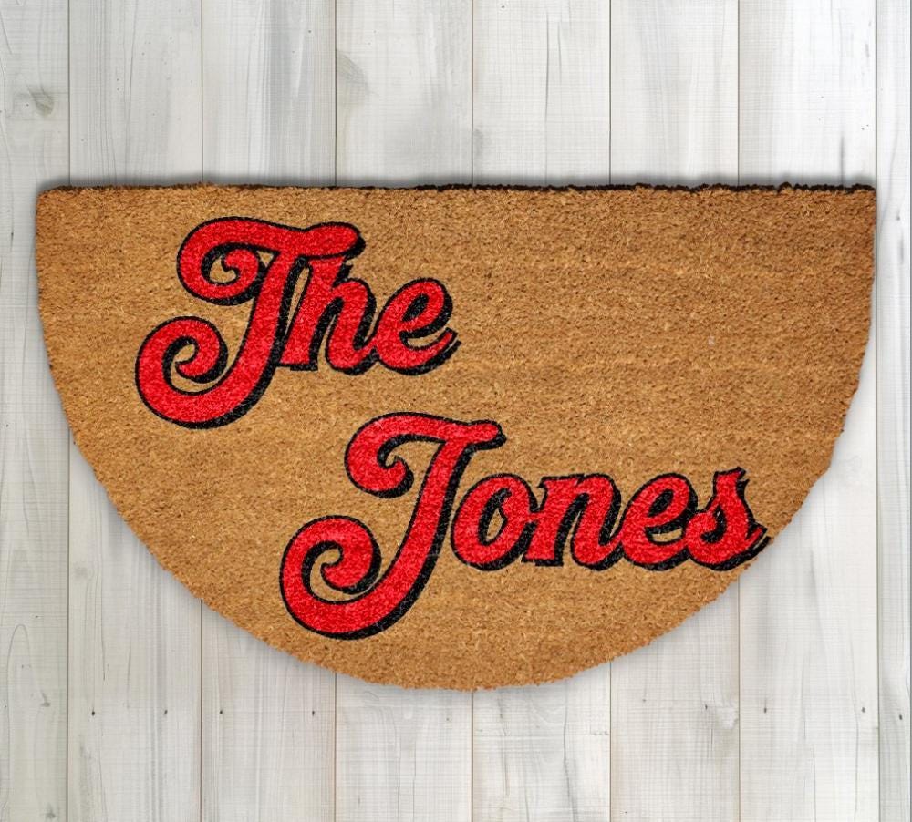 Custom Family Name DoorMat, Personalized Housewarming Gift, Funny New Home Decor