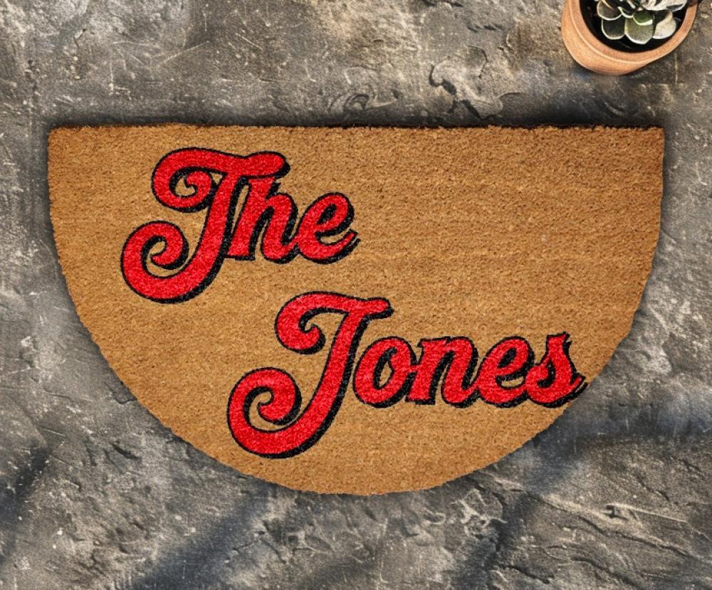 Custom Family Name DoorMat, Personalized Housewarming Gift, Funny New Home Decor
