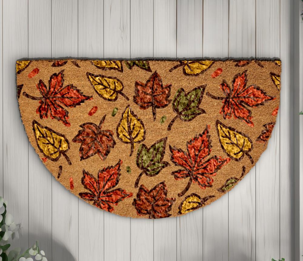 Autumn Leaves Welcome Mat, Cute Fall Doormat, Harvest Season Home Decor