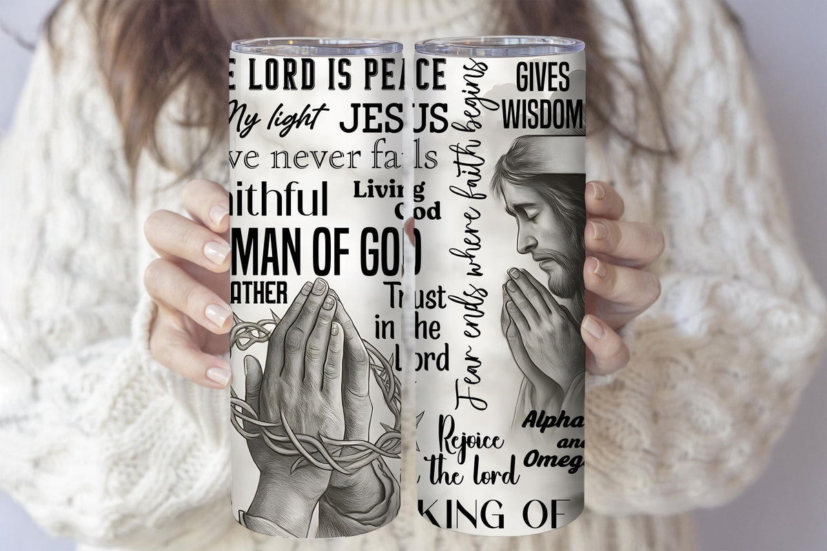 Man Of God Stainless Steel Tumbler, Christian Man Insulated Tumbler