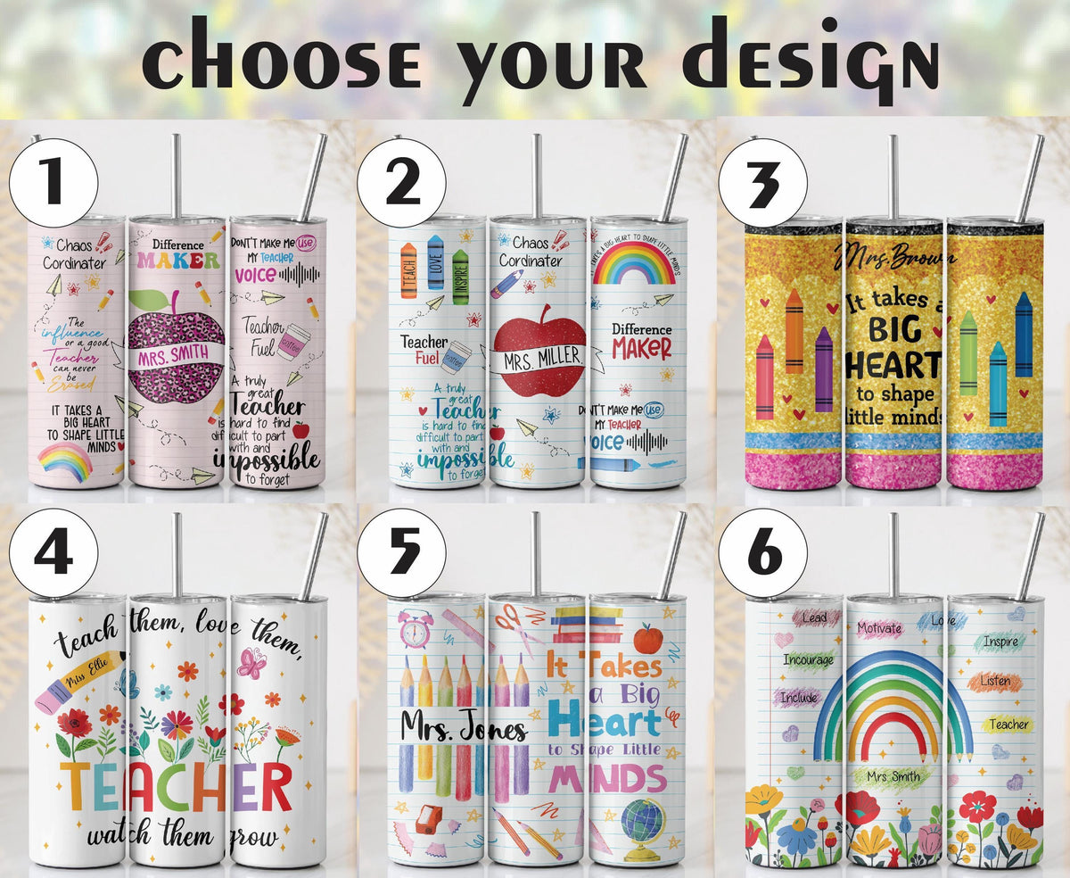 Customizable Teacher Appreciation Stainless Steel Tumbler