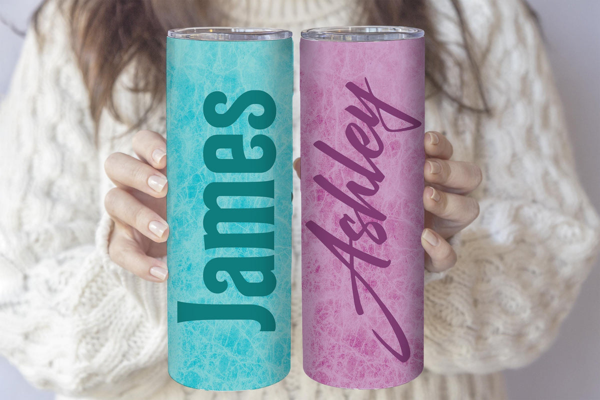 Customizable Distressed Texture On The Go Tumbler, Unique Office Coffee Tumbler
